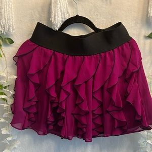 A mini skirt two layers the color is amazing.from smoke and pet free home